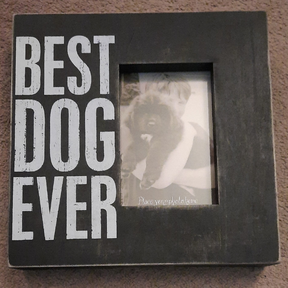 Primitives by Kathy Black and White Dog Frame